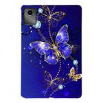 For Lenovo Tab M11 / Xiaoxin Pad 2024 Color Painting Pattern Smart Tablet TPU Case(Blue Butterfly)