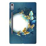 For Lenovo Tab P12 Color Painting Pattern Smart Tablet TPU Case(Butterfly Circle)