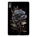 For Lenovo Tab M10 5G 2023 Color Painting Pattern Smart Tablet TPU Case(Black Rose)