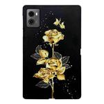 For Lenovo Legion Y700 2023 Golden Rose Pattern Smart Tablet TPU Case(Black)