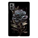 For Lenovo Legion Y700 2023 Color Painting Pattern Smart Tablet TPU Case(Black Rose)