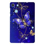 For Lenovo Tab M8 4th Gen Color Painting Pattern Smart Tablet TPU Case(Blue Butterfly)