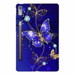 For Lenovo Tab P11 Pro Gen 2 Color Painting Pattern Smart Tablet TPU Case(Blue Butterfly)