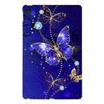 For Lenovo Tab M10 Plus 3rd Gen Color Painting Pattern Smart Tablet TPU Case(Blue Butterfly)