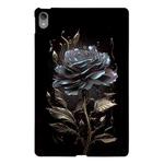 For Lenovo Xiaoxin Pad Plus 2021  Color Painting Pattern Smart Tablet TPU Case(Black Rose)