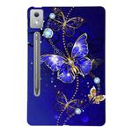 For Lenovo Tab P12 Pro 12.7 2025 Color Painting Pattern Smart Tablet TPU Case(Blue Butterfly)