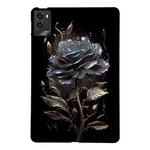 For Lenovo Legion Y700 2025 Color Painting Pattern Smart Tablet TPU Case(Black Rose)