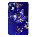 For Nokia T10 Color Painting Pattern Smart Tablet TPU Case(Blue Butterfly)