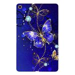 For Samsung Galaxy Tab A 10.1 (2019) Color Painting Pattern Smart Tablet TPU Case(Blue Butterfly)