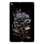 For Samsung Galaxy Tab A 10.1 (2019) Color Painting Pattern Smart Tablet TPU Case(Black Rose)