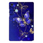 For Samsung Galaxy Tab A7 10.4 2020 Color Painting Pattern Smart Tablet TPU Case(Blue Butterfly)