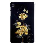 For Samsung Galaxy Tab A7 Lite Color Painting Pattern Smart Tablet TPU Case(Golden Rose)