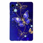 For Samsung Galaxy Tab A9 Color Painting Pattern Smart Tablet TPU Case(Blue Butterfly)