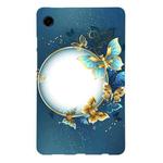 For Samsung Galaxy Tab A9 Color Painting Pattern Smart Tablet TPU Case(Butterfly Circle)