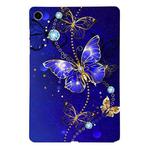 For Samsung Galaxy Tab A9+ Color Painting Pattern Smart Tablet TPU Case(Blue Butterfly)