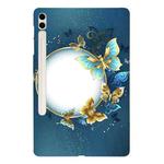 For Samsung Galaxy Tab S7+ / S8+ Color Painting Pattern Smart Tablet TPU Case(Butterfly Circle)