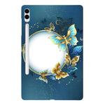 For Samsung Galaxy Tab S9+ / S9 FE+ Color Painting Pattern Smart Tablet TPU Case(Butterfly Circle)