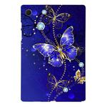 For Samsung Galaxy Tab A8 10.5 2021 Color Painting Pattern Smart Tablet TPU Case(Blue Butterfly)