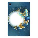 For Samsung Galaxy Tab S6 Lite 2024 / 2022 Color Painting Pattern Smart Tablet TPU Case(Butterfly Circle)