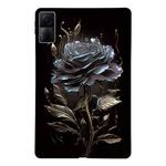 For Redmi Pad 10.61 Color Painting Pattern Smart Tablet TPU Case(Black Rose)