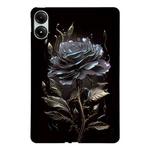 For Redmi Pad Pro / Pad Pro 5G Color Painting Pattern Smart Tablet TPU Case(Black Rose)