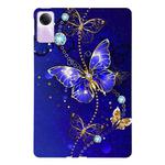 For Redmi Pad SE Color Painting Pattern Smart Tablet TPU Case(Blue Butterfly)