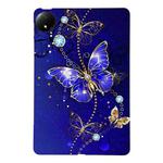 For Redmi Pad SE 8.7 4G Color Painting Pattern Smart Tablet TPU Case(Blue Butterfly)