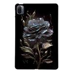 For Xiaomi Pad 5 / Pad 5 Pro Color Painting Pattern Smart Tablet TPU Case(Black Rose)