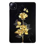 For Xiaomi Pad 6 Color Painting Pattern Smart Tablet TPU Case(Golden Rose)