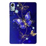 For Xiaomi Pad 5 Pro 12.4 Color Painting Pattern Smart Tablet TPU Case(Blue Butterfly)