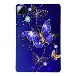 For Xiaomi Pad 6S Pro 12.4 Color Painting Pattern Smart Tablet TPU Case(Blue Butterfly)