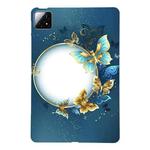 For Xiaomi Pad 6S Pro 12.4 Color Painting Pattern Smart Tablet TPU Case(Butterfly Circle)