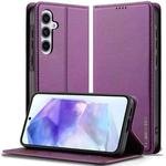 For Samsung Galaxy S24 FE 5G LC.IMEEKE L1 Series Frosted Fine Texture PU Phone Case(Purple)