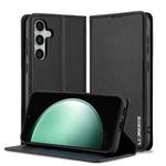 For Samsung Galaxy S23 FE 5G LC.IMEEKE L1 Series Frosted Fine Texture PU Phone Case(Black)