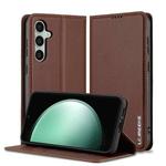 For Samsung Galaxy S24 5G LC.IMEEKE L1 Series Frosted Fine Texture PU Phone Case(Brown)