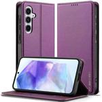 For Samsung Galaxy S25+ 5G LC.IMEEKE L1 Series Frosted Fine Texture PU Phone Case(Purple)