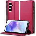 For Samsung Galaxy S25+ 5G LC.IMEEKE L1 Series Frosted Fine Texture PU Phone Case(Red)