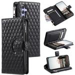 For Samsung Galaxy A17 5G Glitter Lattice Zipper Wallet Leather Phone Case(Black)