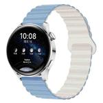 20mm Two Color Magnetic Silicone Watch Band(Mist Blue Starlight)