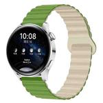 20mm Two Color Magnetic Silicone Watch Band(Light Green Starlight)