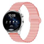 20mm Solid Color Magnetic Silicone Watch Band(Pink)