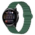 20mm Solid Color Magnetic Silicone Watch Band(Army Green)