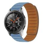 20mm Contrast Color Magnetic Silicone Watch Band(Mist Blue)