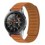 20mm Contrast Color Magnetic Silicone Watch Band(Golden Brown)