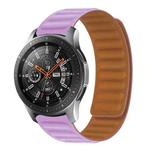 20mm Contrast Color Magnetic Silicone Watch Band(Light Purple)