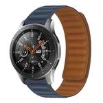 22mm Contrast Color Magnetic Silicone Watch Band(Indigo Blue)