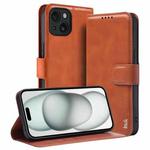 For iPhone 15 IMAK Count Series Flip Leather Phone Case(Brown)