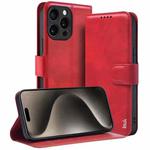 For iPhone 15 Pro Max IMAK Count Series Flip Leather Phone Case(Red)