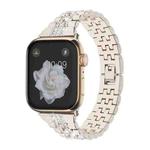 For Apple Watch SE 2023 44mm Bling Diamond Chain Metal Watch Band(Starlight)