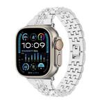 For Apple Watch Ultra 2 49mm Bling Diamond Chain Metal Watch Band(Silver)